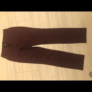 Burgundy stretch pants